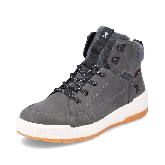 Rieker EVOLUTION Suede leather Men's boots| U0070 Ankle Boots Grey - Click Image to Close