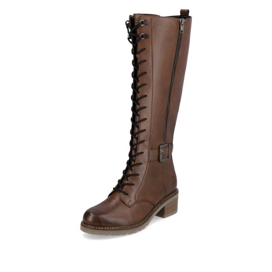 Remonte Leather Women's' Tall Boots| D1A74 Tall Boots Brown - Click Image to Close