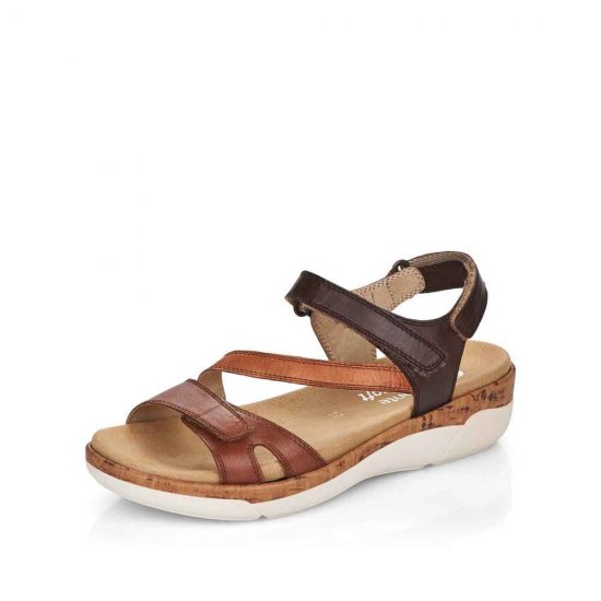 Remonte Women's sandals | Style R6850 Casual Sandal Brown Combination - Click Image to Close