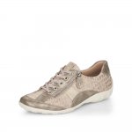 Remonte Women's shoes | Style R3403 Casual Lace-up with zip Beige Combination