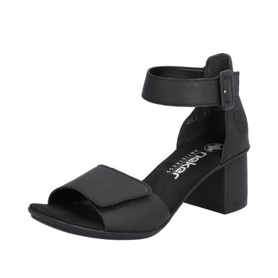 Rieker Women's sandals | Style 64750 Dress Sandal Black - Click Image to Close