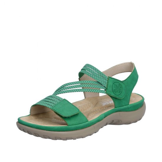 Rieker Women's sandals | Style 64870 Athletic Sandal Green - Click Image to Close