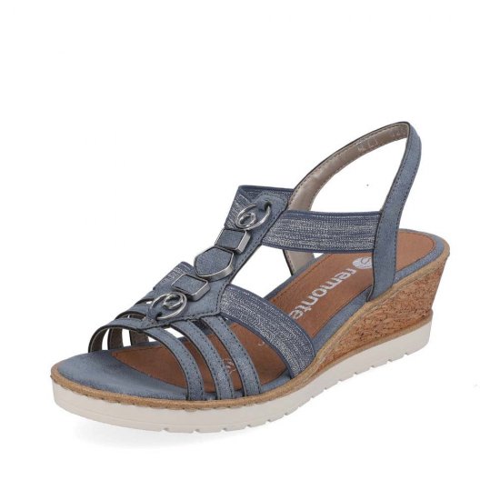 Remonte Women's sandals | Style R6264 Dress Sandal Blue Combination - Click Image to Close