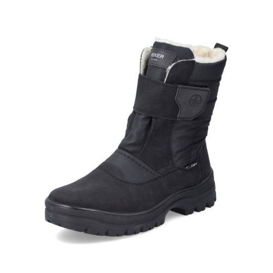 Rieker Synthetic leather Men's boots| F5484 Ankle BootsFlip Grip Black - Click Image to Close