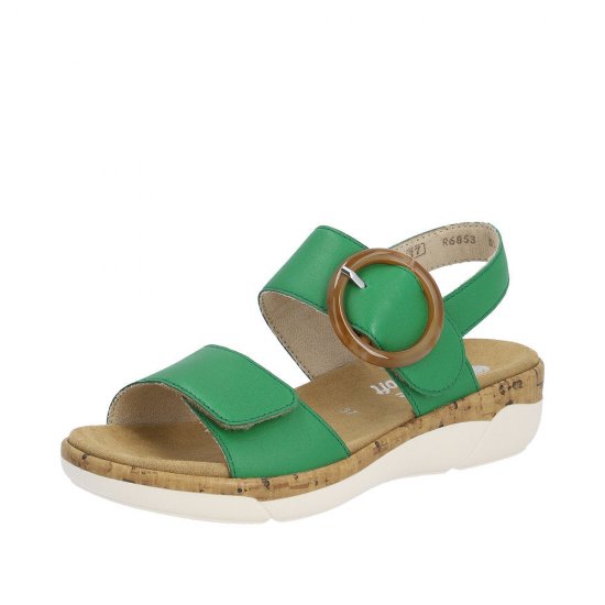 Remonte Women's sandals | Style R6853 Casual Sandal Green - Click Image to Close