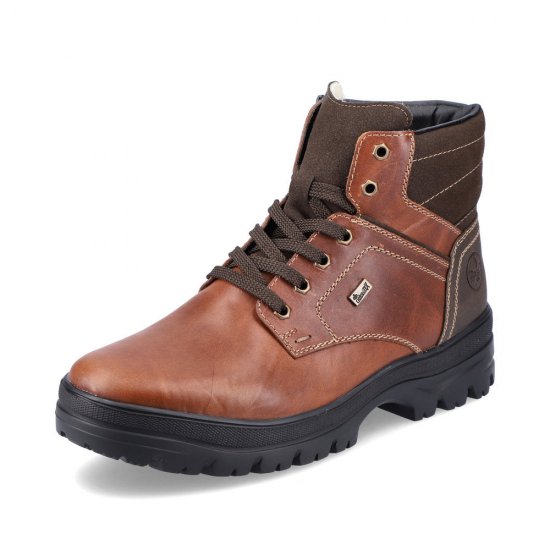 Rieker Leather Men's Boots| F5423-00 Ankle BootsFlip Grip Brown - Click Image to Close