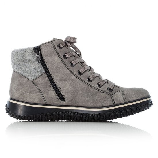 Rieker Synthetic leather Women's short boots| Z4230-40 Ankle Boots Grey - Click Image to Close