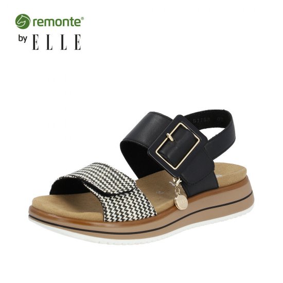 Remonte Women's sandals | Style D1J53 Casual Sandal Black Combination - Click Image to Close