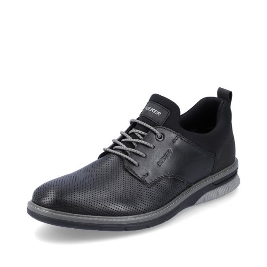 Rieker Men's shoes | Style 14450 Dress Slip-on Black - Click Image to Close