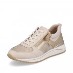 Remonte Women's shoes | Style R3702 Casual Lace-up with zip Beige Combination