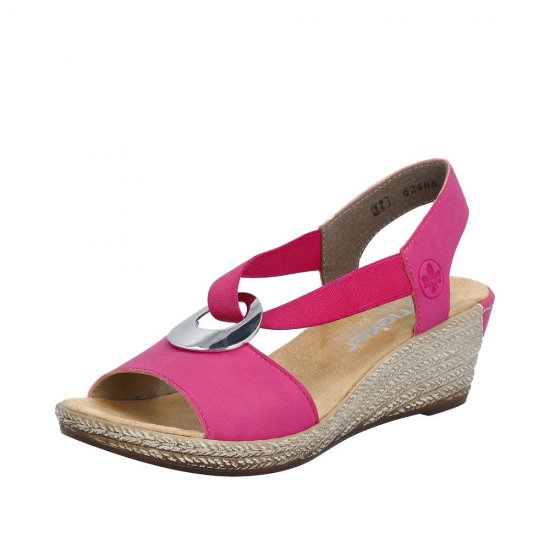 Rieker Women's sandals | Style 624H6 Dress Sandal Pink - Click Image to Close