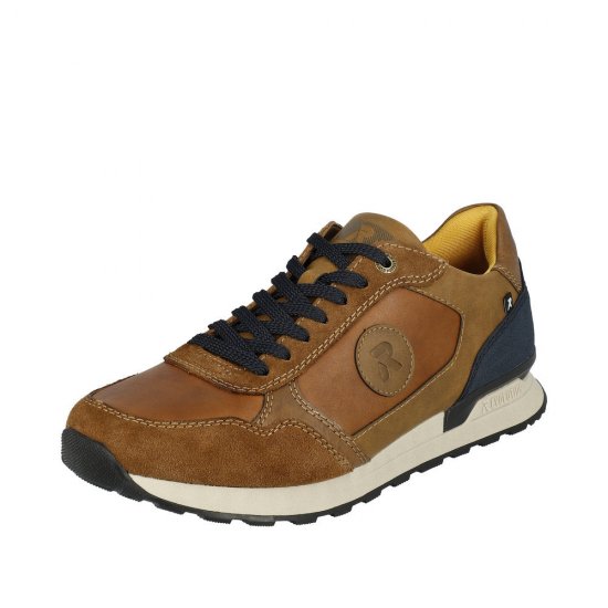 Rieker EVOLUTION Leather Men's shoes | U0305 Brown - Click Image to Close