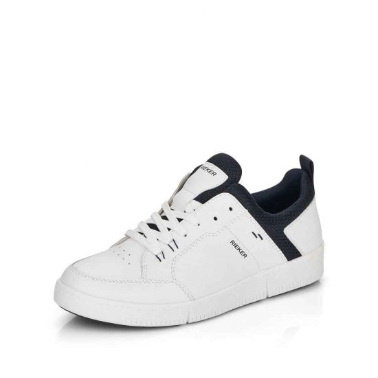 Rieker Men's shoes | Style B7110 Athletic Lace-up White Combination - Click Image to Close