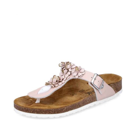 Rieker Women's sandals | Style V8392 Casual Flip Flop Pink - Click Image to Close