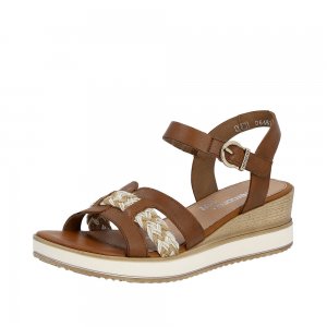 Remonte Women's sandals | Style D6461 Dress Sandal Brown Combination