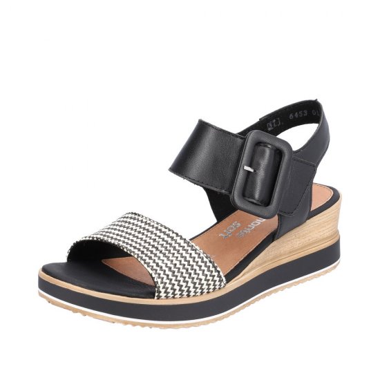 Remonte Women's sandals | Style D6453 Dress Sandal Black Combination - Click Image to Close