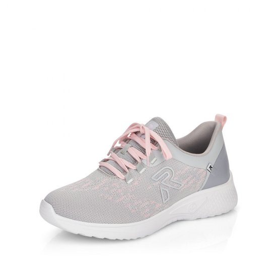 Rieker EVOLUTION Women's shoes | Style 40702 Athletic Lace-up Grey - Click Image to Close