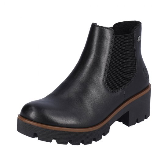 Rieker Synthetic Material Women's short boots | 79265 Ankle Boots Jet Black - Click Image to Close