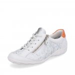 Remonte Women's shoes | Style R3406 Casual Lace-up with zip White Combination