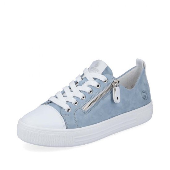 Remonte Women's shoes | Style D0917 Casual Lace-up with zip Blue Combination - Click Image to Close