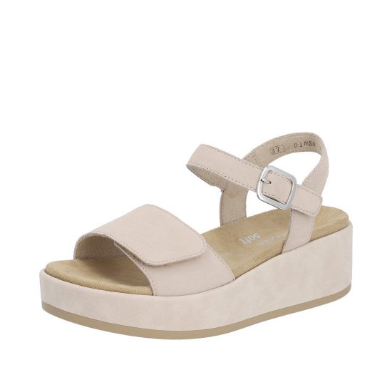 Remonte Women's sandals | Style D1N50 Dress Sandal Beige - Click Image to Close