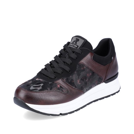 Rieker EVOLUTION Leather Women's shoes| 40804 Red Combination - Click Image to Close