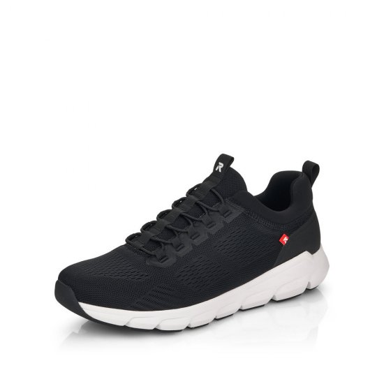 Rieker EVOLUTION Textile Men'S Shoes | 07805 Athleisure Shoes Black - Click Image to Close