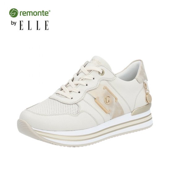 Remonte Women's shoes | Style D1322 Athletic Lace-up Beige Combination - Click Image to Close