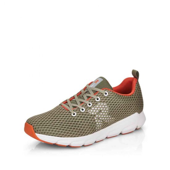 Rieker EVOLUTION Men's shoes | Style 07804 Athletic Lace-up Green - Click Image to Close