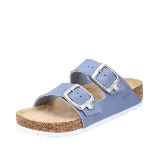 Rieker Women's sandals | Style 69384 Casual Mule Blue - Click Image to Close