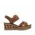 Rieker Women's sandals | Style 68176 Dress Sandal Brown Combination