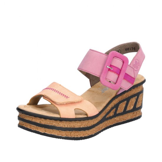 Rieker Women's sandals | Style 68176 Dress Sandal Multi - Click Image to Close