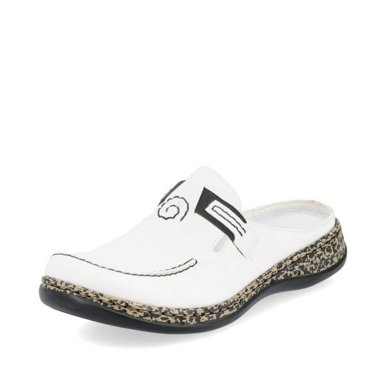 Rieker Women's shoes | Style 46393 Casual Clog White - Click Image to Close