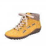 Rieker Synthetic Material Women's short boots | L7543 Ankle Boots Yellow