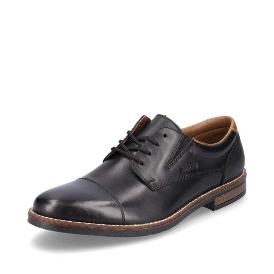 Rieker Men's shoes | Style 13506 Dress Lace-up Black - Click Image to Close