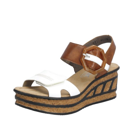 Rieker Women's sandals | Style 68176 Dress Sandal White - Click Image to Close