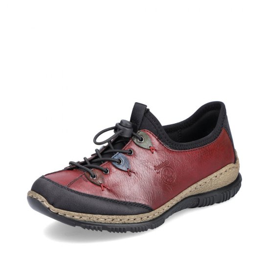 Rieker Synthetic Material Women's shoes| N3271-68 Red Combination - Click Image to Close