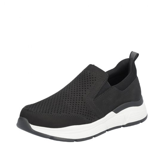 Rieker Men's shoes | Style B5062 Casual Slip-on Black - Click Image to Close