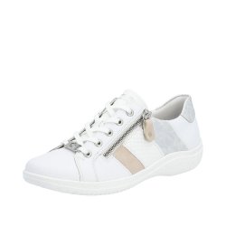 Remonte Women's shoes | Style D1E00 Athletic Lace-up with zip White Combination