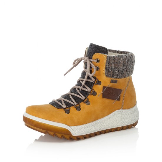 Rieker Synthetic leather Women's Short Boots| Y4730 Ankle Boots Yellow - Click Image to Close