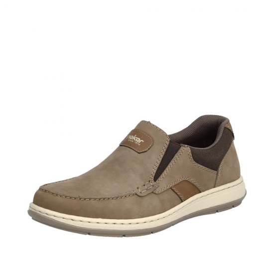 Rieker Men's shoes | Style 17368 Casual Slip-on Brown - Click Image to Close