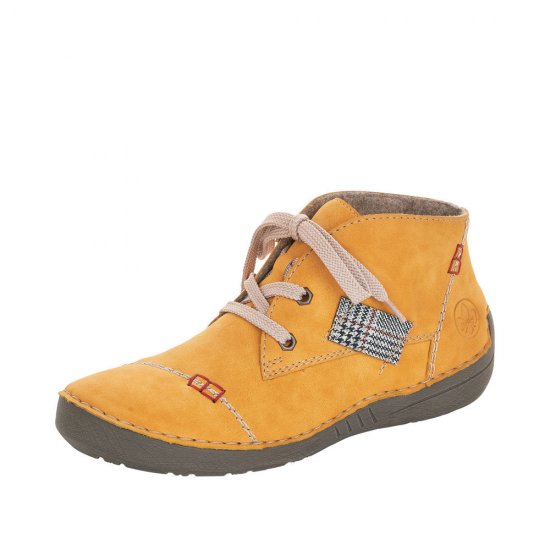 Rieker Synthetic Material Women's short boots| 52543 Ankle Boots Yellow - Click Image to Close