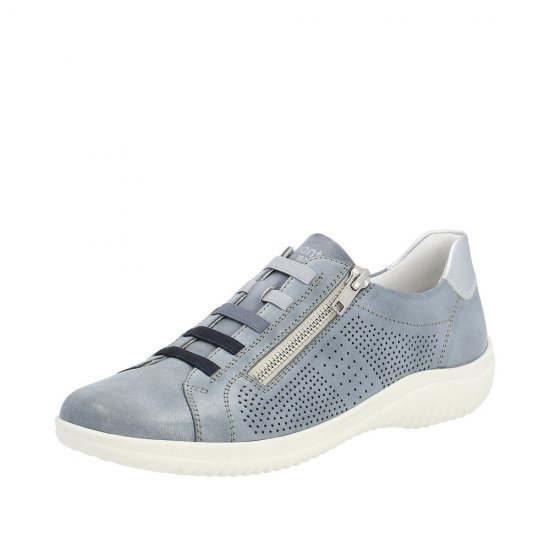 Remonte Women's shoes | Style D1E02 Casual Zipper Blue Combination - Click Image to Close