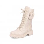 Rieker Synthetic leather Women's Mid height boots| 72622 Mid-height Boots Beige