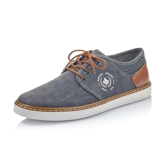 Rieker Men's shoes | Style B4949 Casual Lace-up Blue - Click Image to Close