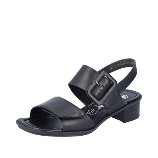 Rieker Women's sandals | Style 62663 Dress Sandal Black - Click Image to Close