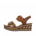 Rieker Women's sandals | Style 68176 Dress Sandal Brown Combination