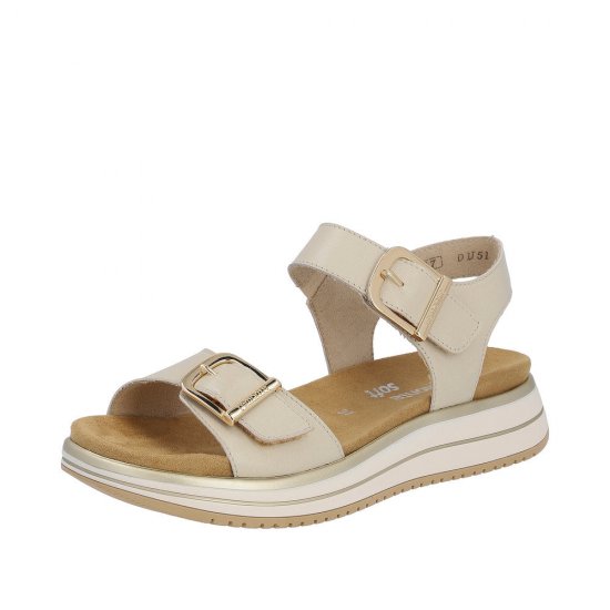 Remonte Women's sandals | Style D1J51 Casual Sandal White - Click Image to Close