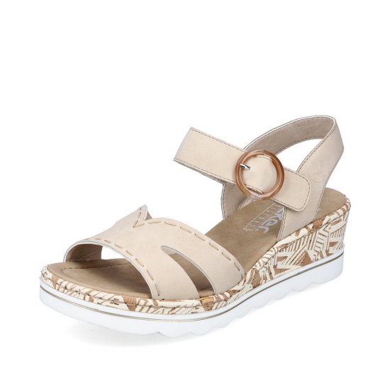 Rieker Women's sandals | Style 67173 Dress Sandal Beige - Click Image to Close