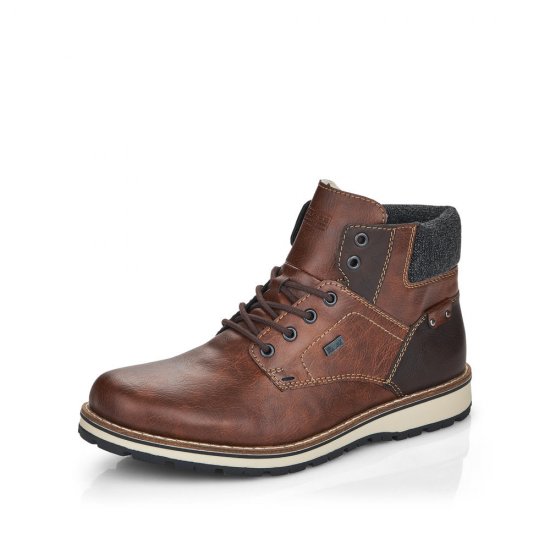 Rieker Synthetic leather Men's boots| 38434 Ankle Boots Brown - Click Image to Close